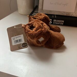 Bearpaw Faux Fur Brown Baby Booties